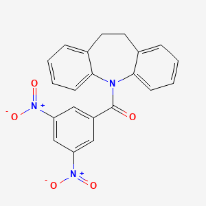 molecular formula C21H15N3O5 B5957050 10,11-dihydro-5H-dibenzo[b,f]azepin-5-yl(3,5-dinitrophenyl)methanone 