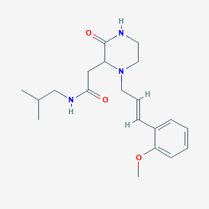 molecular formula C20H29N3O3 B5957052 N-isobutyl-2-{1-[(2E)-3-(2-methoxyphenyl)-2-propen-1-yl]-3-oxo-2-piperazinyl}acetamide 