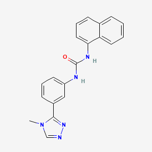 molecular formula C20H17N5O B5957065 N-[3-(4-METHYL-4H-1,2,4-TRIAZOL-3-YL)PHENYL]-N'-(1-NAPHTHYL)UREA 