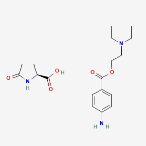 molecular formula C18H27N3O5 B595708 Procaine pidolate CAS No. 17140-49-7