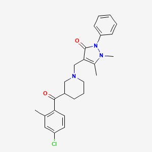 4-{[3-(4-chloro-2-methylbenzoyl)-1-piperidinyl]methyl}-1,5-dimethyl-2-phenyl-1,2-dihydro-3H-pyrazol-3-one