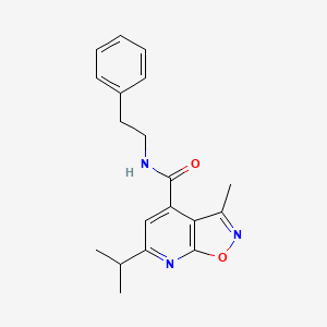 3-methyl-N-(2-phenylethyl)-6-(propan-2-yl)[1,2]oxazolo[5,4-b]pyridine-4-carboxamide