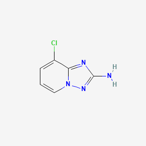 molecular formula C6H5ClN4 B595713 8-氯-[1,2,4]三唑并[1,5-A]吡啶-2-胺 CAS No. 1245644-68-1