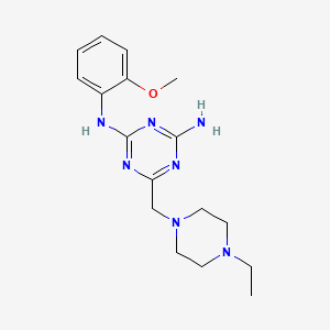 6-[(4-ethylpiperazin-1-yl)methyl]-N-(2-methoxyphenyl)-1,3,5-triazine-2,4-diamine