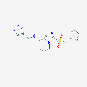 N-methyl-1-[3-(2-methylpropyl)-2-(oxolan-2-ylmethylsulfonyl)imidazol-4-yl]-N-[(1-methylpyrazol-4-yl)methyl]methanamine