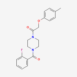 molecular formula C20H21FN2O3 B5957151 1-[4-(2-FLUOROBENZOYL)PIPERAZIN-1-YL]-2-(4-METHYLPHENOXY)ETHAN-1-ONE 