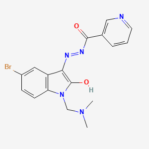 N-[5-bromo-1-[(dimethylamino)methyl]-2-hydroxyindol-3-yl]iminopyridine-3-carboxamide