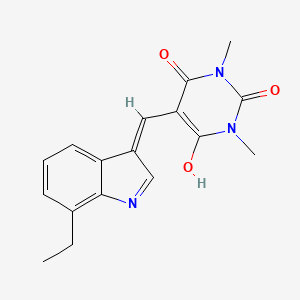 5-[(Z)-(7-ethylindol-3-ylidene)methyl]-6-hydroxy-1,3-dimethylpyrimidine-2,4-dione