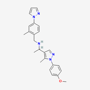 1-[1-(4-methoxyphenyl)-5-methyl-1H-pyrazol-4-yl]-N-[2-methyl-4-(1H-pyrazol-1-yl)benzyl]ethanamine