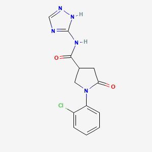 molecular formula C13H12ClN5O2 B5957186 1-(2-chlorophenyl)-5-oxo-N-(4H-1,2,4-triazol-3-yl)pyrrolidine-3-carboxamide 