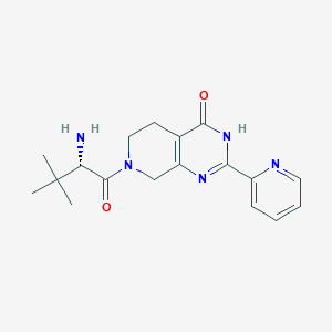 molecular formula C18H23N5O2 B5957235 7-(3-methyl-L-valyl)-2-pyridin-2-yl-5,6,7,8-tetrahydropyrido[3,4-d]pyrimidin-4(3H)-one 