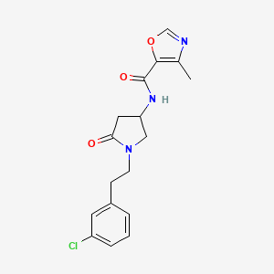 N-{1-[2-(3-chlorophenyl)ethyl]-5-oxo-3-pyrrolidinyl}-4-methyl-1,3-oxazole-5-carboxamide