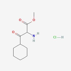 molecular formula C10H18ClNO3 B595727 Methyl 2-amino-3-cyclohexyl-3-oxopropanoate hydrochloride CAS No. 147745-20-8
