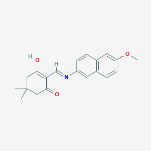 2-{[(6-methoxy-2-naphthyl)amino]methylene}-5,5-dimethyl-1,3-cyclohexanedione