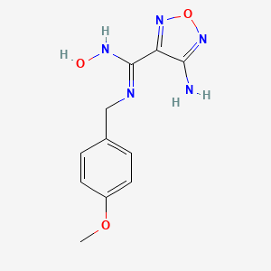 molecular formula C11H13N5O3 B5957295 (Z)-4-AMINO-N'-HYDROXY-N-[(4-METHOXYPHENYL)METHYL]-1,2,5-OXADIAZOLE-3-CARBOXIMIDAMIDE 