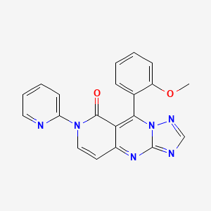 molecular formula C20H14N6O2 B5957302 9-(2-methoxyphenyl)-7-(2-pyridinyl)pyrido[4,3-d][1,2,4]triazolo[1,5-a]pyrimidin-8(7H)-one 