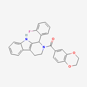 2-(2,3-dihydro-1,4-benzodioxin-6-ylcarbonyl)-1-(2-fluorophenyl)-2,3,4,9-tetrahydro-1H-beta-carboline