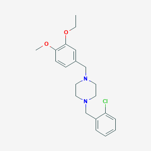 1-(2-chlorobenzyl)-4-(3-ethoxy-4-methoxybenzyl)piperazine