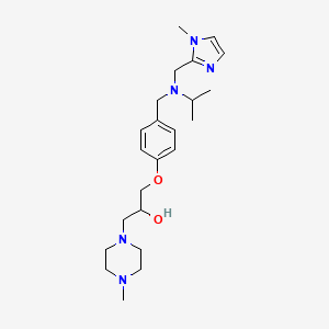 molecular formula C23H37N5O2 B5957339 1-[4-[[(1-Methylimidazol-2-yl)methyl-propan-2-ylamino]methyl]phenoxy]-3-(4-methylpiperazin-1-yl)propan-2-ol 