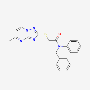 N-BENZYL-2-({5,7-DIMETHYL-[1,2,4]TRIAZOLO[1,5-A]PYRIMIDIN-2-YL}SULFANYL)-N-PHENYLACETAMIDE