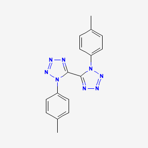 molecular formula C16H14N8 B5957347 1-(4-methylphenyl)-5-[1-(4-methylphenyl)tetrazol-5-yl]tetrazole 