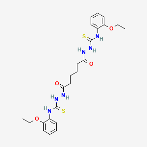 molecular formula C24H32N6O4S2 B5957355 2,2'-(1,6-dioxo-1,6-hexanediyl)bis[N-(2-ethoxyphenyl)hydrazinecarbothioamide] 