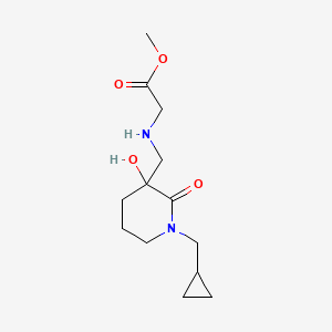 methyl N-{[1-(cyclopropylmethyl)-3-hydroxy-2-oxo-3-piperidinyl]methyl}glycinate