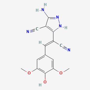 5-amino-3-[1-cyano-2-(4-hydroxy-3,5-dimethoxyphenyl)vinyl]-1H-pyrazole-4-carbonitrile