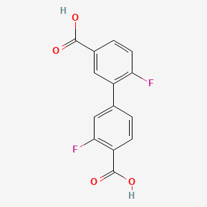 molecular formula C14H8F2O4 B595741 3-(4-羧基-3-氟苯基)-4-氟苯甲酸 CAS No. 1262001-65-9
