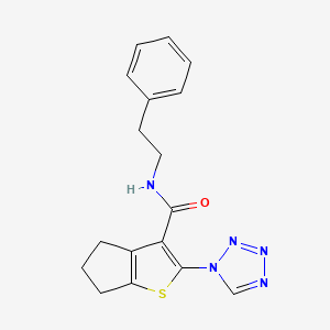 molecular formula C17H17N5OS B5957413 N-(2-phenylethyl)-2-(1H-tetrazol-1-yl)-5,6-dihydro-4H-cyclopenta[b]thiophene-3-carboxamide 