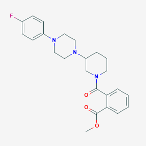 molecular formula C24H28FN3O3 B5957440 methyl 2-({3-[4-(4-fluorophenyl)-1-piperazinyl]-1-piperidinyl}carbonyl)benzoate 