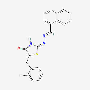 1-naphthaldehyde [5-(2-methylbenzyl)-4-oxo-1,3-thiazolidin-2-ylidene]hydrazone