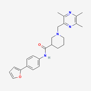 N-[4-(furan-2-yl)phenyl]-1-[(3,5,6-trimethylpyrazin-2-yl)methyl]piperidine-3-carboxamide