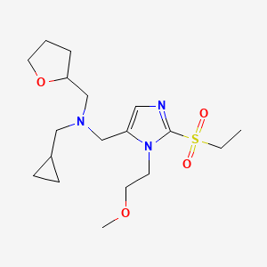 1-cyclopropyl-N-[[2-ethylsulfonyl-3-(2-methoxyethyl)imidazol-4-yl]methyl]-N-(oxolan-2-ylmethyl)methanamine