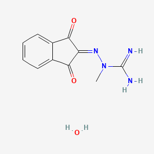 1-[(1,3-Dioxoinden-2-ylidene)amino]-1-methylguanidine;hydrate