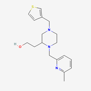 2-[1-[(6-methyl-2-pyridinyl)methyl]-4-(3-thienylmethyl)-2-piperazinyl]ethanol