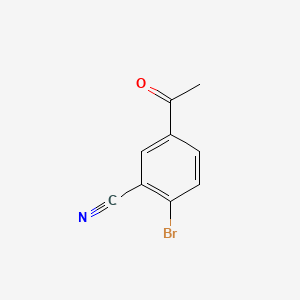 molecular formula C9H6BrNO B595751 5-乙酰-2-溴苯甲腈 CAS No. 1263285-73-9