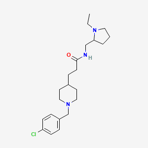 3-[1-(4-chlorobenzyl)-4-piperidinyl]-N-[(1-ethyl-2-pyrrolidinyl)methyl]propanamide