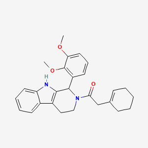 molecular formula C27H30N2O3 B5957526 2-(1-cyclohexen-1-ylacetyl)-1-(2,3-dimethoxyphenyl)-2,3,4,9-tetrahydro-1H-beta-carboline 