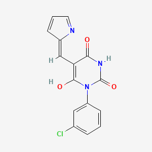 1-(3-chlorophenyl)-6-hydroxy-5-[(Z)-pyrrol-2-ylidenemethyl]pyrimidine-2,4-dione