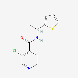 molecular formula C12H11ClN2OS B5957536 3-chloro-N-[1-(2-thienyl)ethyl]isonicotinamide 