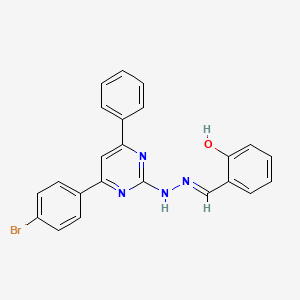 2-hydroxybenzaldehyde [4-(4-bromophenyl)-6-phenyl-2-pyrimidinyl]hydrazone