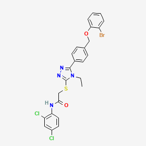 2-({5-[4-(2-BROMOPHENOXYMETHYL)PHENYL]-4-ETHYL-1,2,4-TRIAZOL-3-YL}SULFANYL)-N-(2,4-DICHLOROPHENYL)ACETAMIDE