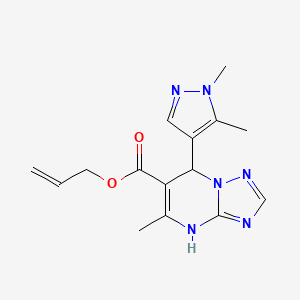 molecular formula C15H18N6O2 B5957570 allyl 7-(1,5-dimethyl-1H-pyrazol-4-yl)-5-methyl-4,7-dihydro[1,2,4]triazolo[1,5-a]pyrimidine-6-carboxylate 