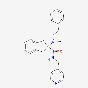 molecular formula C25H27N3O B5957589 2-[methyl(2-phenylethyl)amino]-N-(4-pyridinylmethyl)-2-indanecarboxamide 