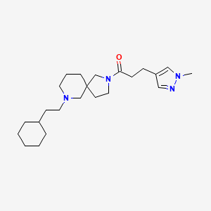 molecular formula C23H38N4O B5957596 1-[9-(2-Cyclohexylethyl)-2,9-diazaspiro[4.5]decan-2-yl]-3-(1-methylpyrazol-4-yl)propan-1-one 