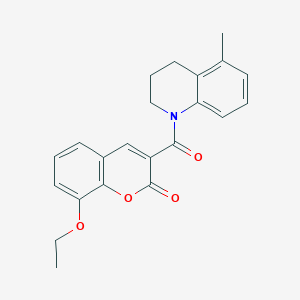 molecular formula C22H21NO4 B5957609 8-ethoxy-3-[(5-methyl-3,4-dihydro-1(2H)-quinolinyl)carbonyl]-2H-chromen-2-one 