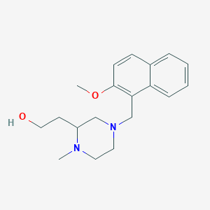 molecular formula C19H26N2O2 B5957617 2-[4-[(2-Methoxynaphthalen-1-yl)methyl]-1-methylpiperazin-2-yl]ethanol 