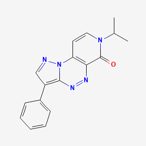 molecular formula C17H15N5O B5957620 7-isopropyl-3-phenylpyrazolo[5,1-c]pyrido[4,3-e][1,2,4]triazin-6(7H)-one 