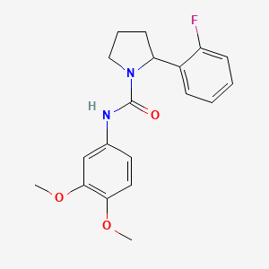 N-(3,4-dimethoxyphenyl)-2-(2-fluorophenyl)-1-pyrrolidinecarboxamide